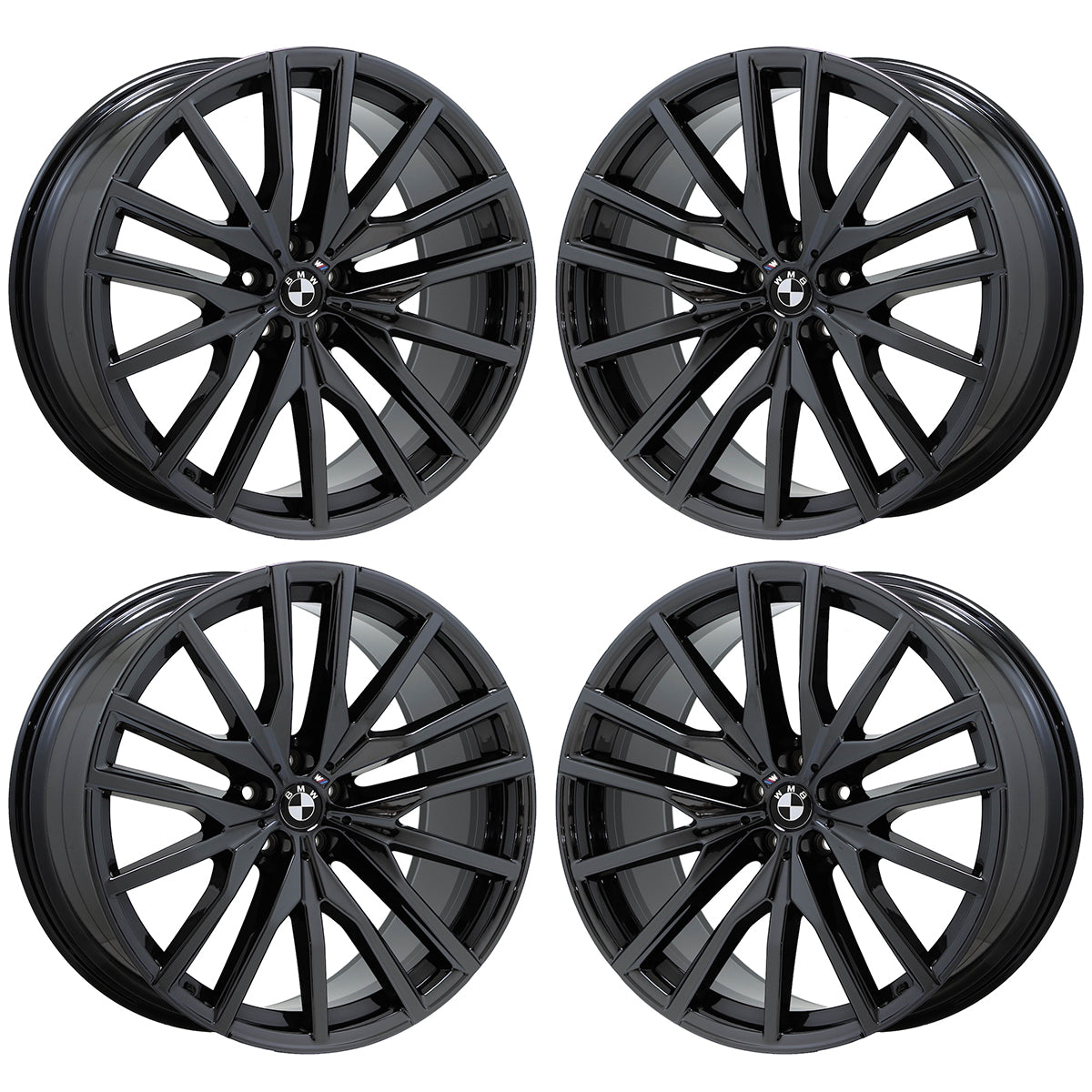 22" BMW X5 M Black Chrome wheels rims Factory OEM set 86471 86474 EXCHANGE